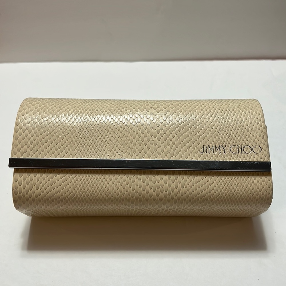Jimmy Choo cream colored  glasses case